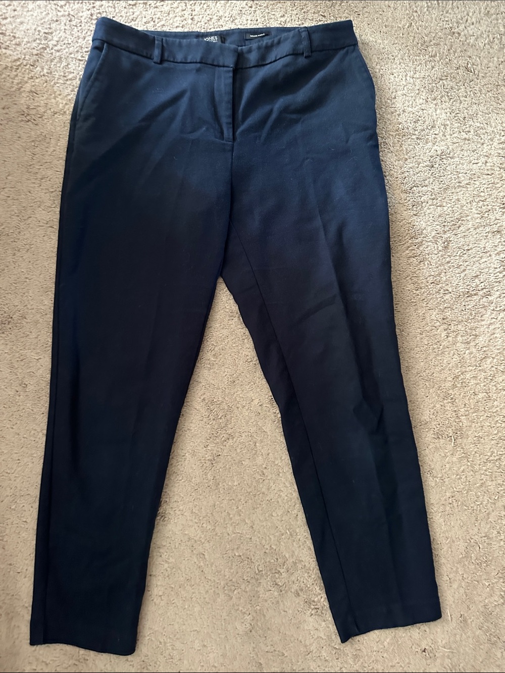 Jones New York Navy Straight-Leg Dress Pants
